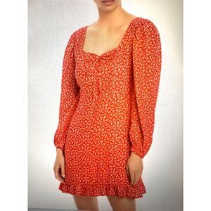 Faithfull The Brand-Anthropologie Calla Maddy Floral Sweetheart Neck MiniDress 2